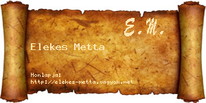 Elekes Metta névjegykártya