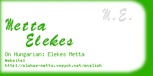 metta elekes business card